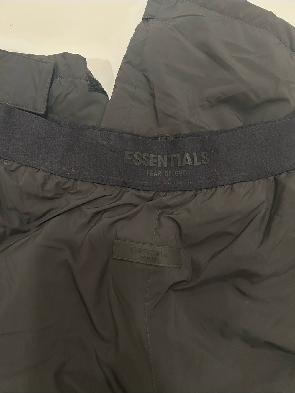 Essentials Fear of God Black Men's Jogger Pants with Branded Waistband